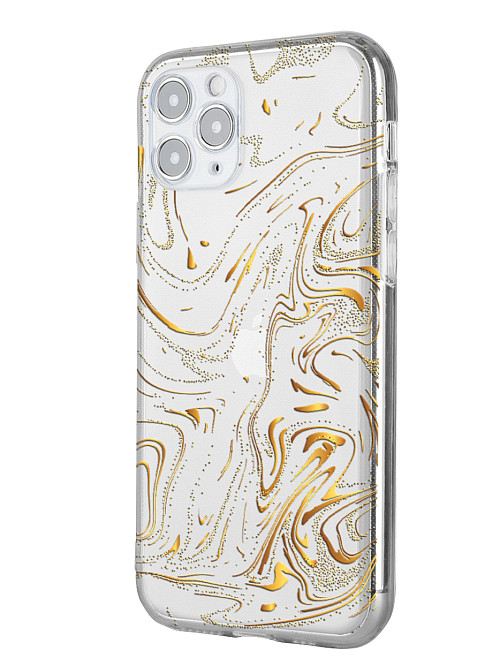 Силиконовый чехол для Apple iPhone 11 Pro "Золотые разводы"