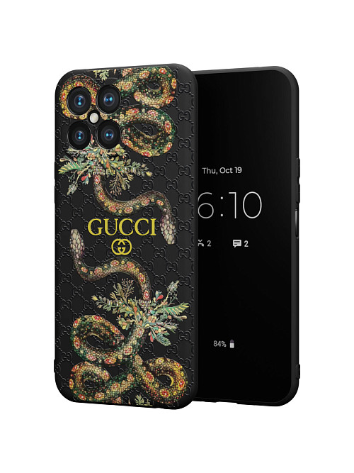 Силиконовый чехол для Honor X8 (2022) "NOVEL: Gucci"