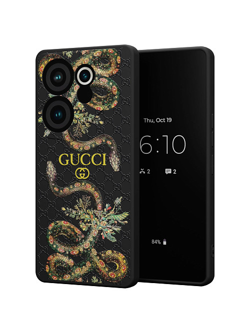 Силиконовый чехол для Tecno Camon 20 premier "NOVEL: Gucci"