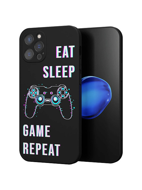 Силиконовый чехол для Apple iPhone 12 Pro "Eat Sleep Game repeat"