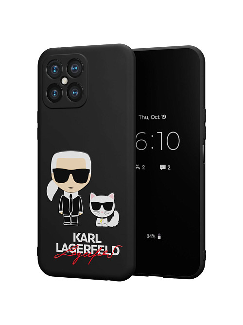 Силиконовый чехол для Honor X8 (2022) "NOVEL: Lagerfeld"