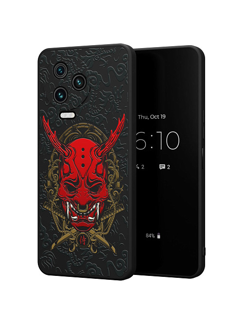 Силиконовый чехол для Infinix Note 12 Pro (4G) "Red Oni mask"