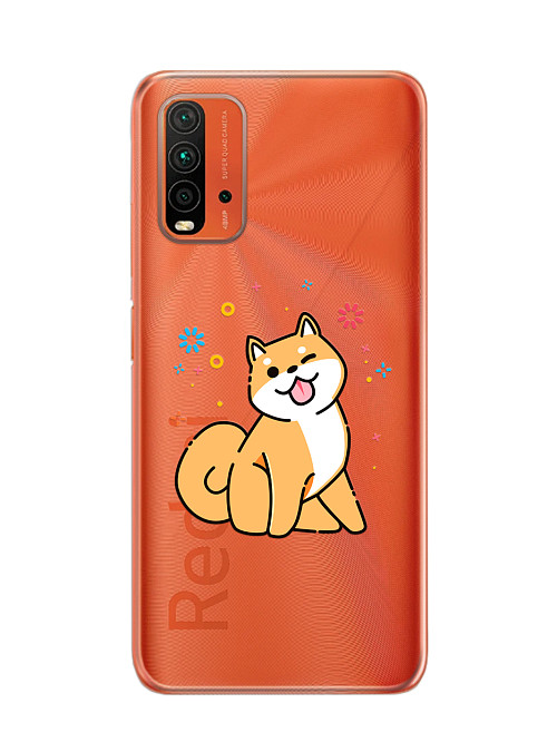 Силиконовый чехол для Xiaomi Redmi 9T "Собака Сиба-ину"