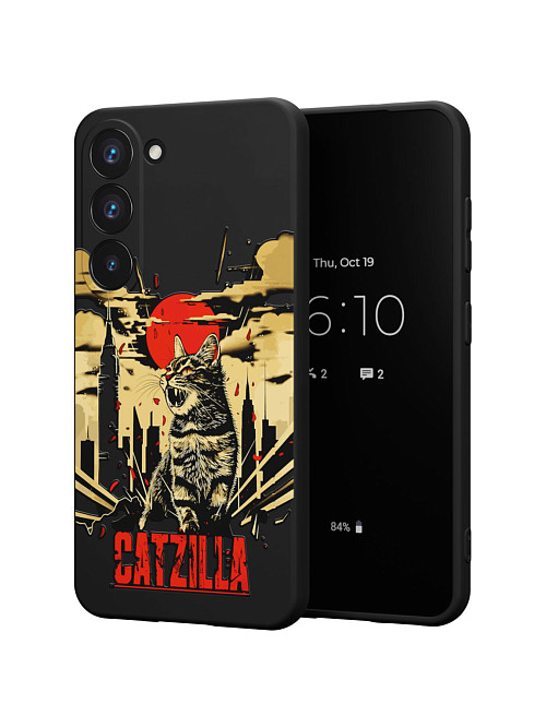 Силиконовый чехол для Samsung Galaxy S23 "Catzilla"