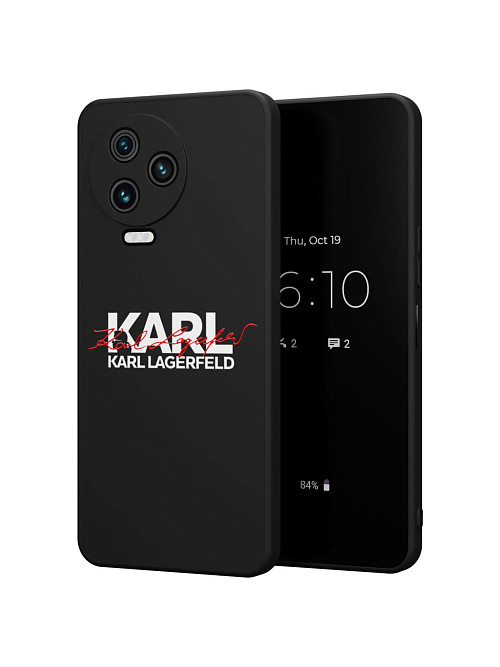 Силиконовый чехол для Infinix Note 12 Pro (4G) "NOVEL: Lagerfeld V.2"