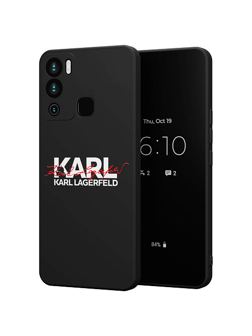 Силиконовый чехол для Infinix Hot 12i "NOVEL: Lagerfeld V.2"