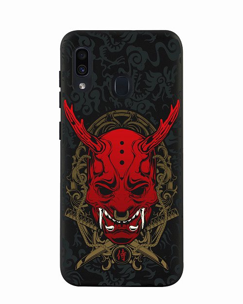 Силиконовый чехол для Samsung Galaxy A30 Red Oni mask