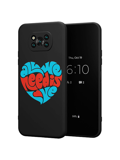 Силиконовый чехол для Poco X3 NFC "All we needs love"