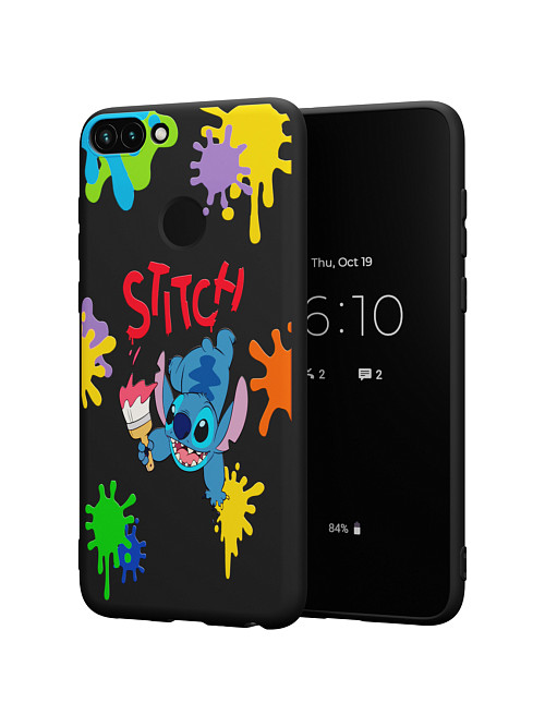 Силиконовый чехол для Huawei P Smart (2018) "NOVEL: Stitch paints"