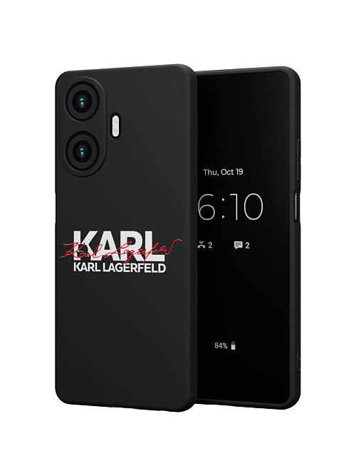 Силиконовый чехол для realme C55 "NOVEL: Lagerfeld V.2"