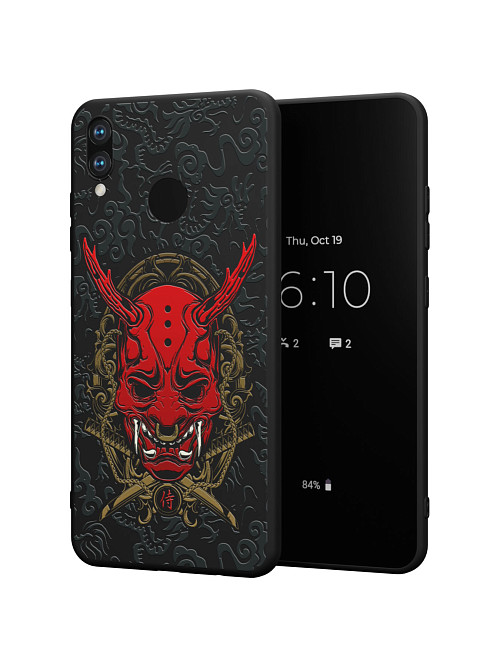 Силиконовый чехол для Honor 8X (2018) "Red Oni mask"