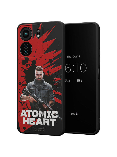 Силиконовый чехол для Xiaomi Redmi 13C "Atomic Heart: Майор Нечаев"