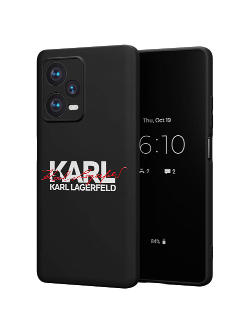 Силиконовый чехол для Xiaomi Redmi Note 12 Pro+ (5G) "NOVEL: Lagerfeld V.2"