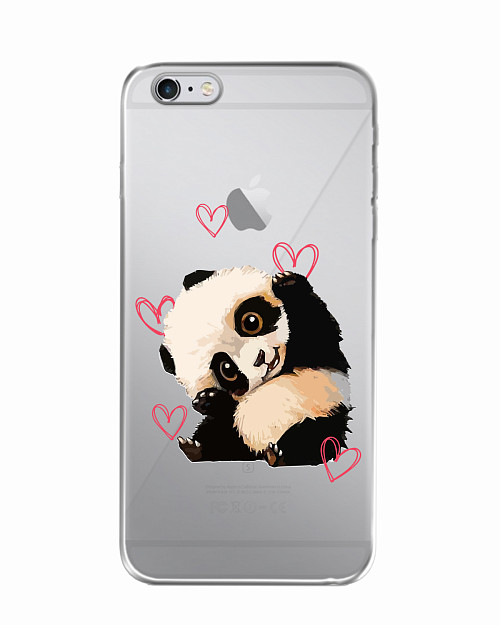 Силиконовый чехол для Apple iPhone 6 Plus Милая панда