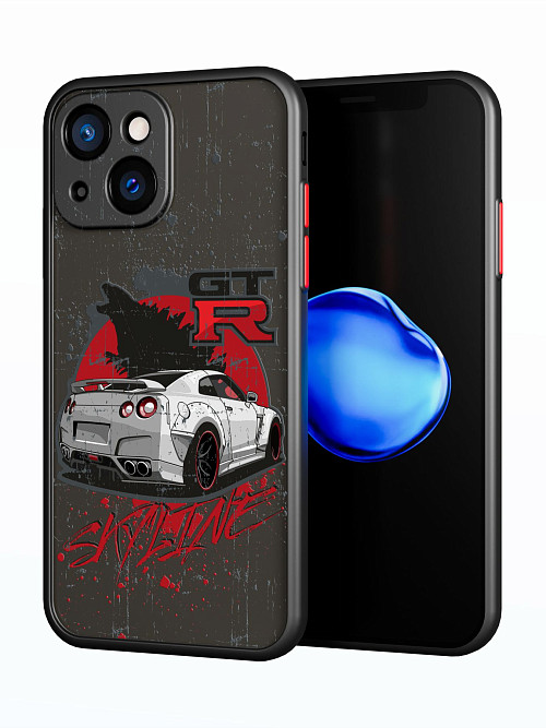 Противоударный чехол для Apple iPhone 14 "Nissan SKYLINE GTR"