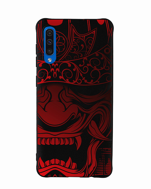 Силиконовый чехол для Samsung Galaxy A50S "Красная маска самурая"