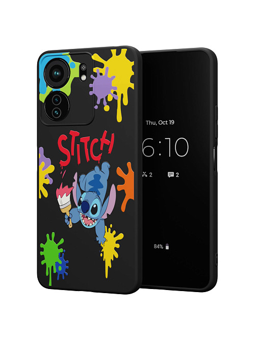 Силиконовый чехол для Xiaomi Redmi 13C "NOVEL: Stitch paints"