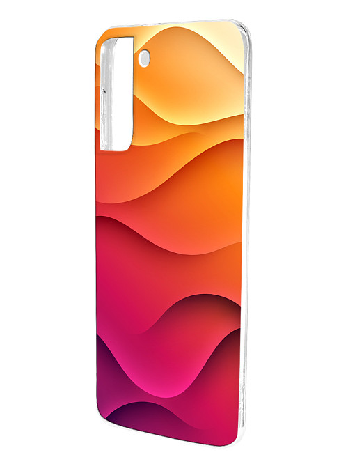 Силиконовый чехол для Samsung Galaxy S21 (5G) "Розовые волны"
