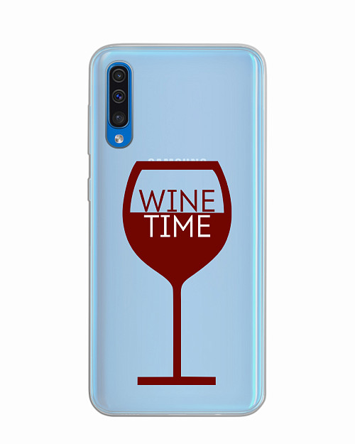 Силиконовый чехол для Samsung Galaxy A50S "Wine time"