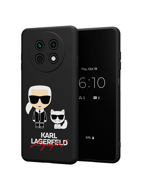 Силиконовый чехол для Huawei Enjoy 60X "NOVEL: Lagerfeld"