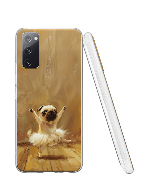 Силиконовый чехол для Samsung Galaxy S20 FE "Мопс - танцовщик"