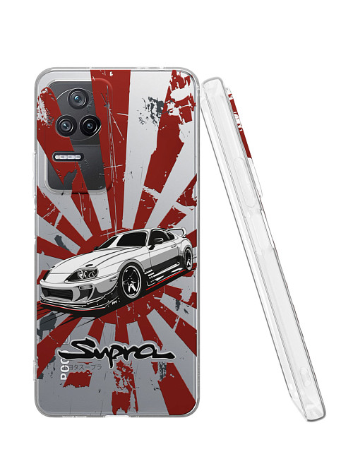 Силиконовый чехол для Poco F4 (5G) "Toyota Supra"