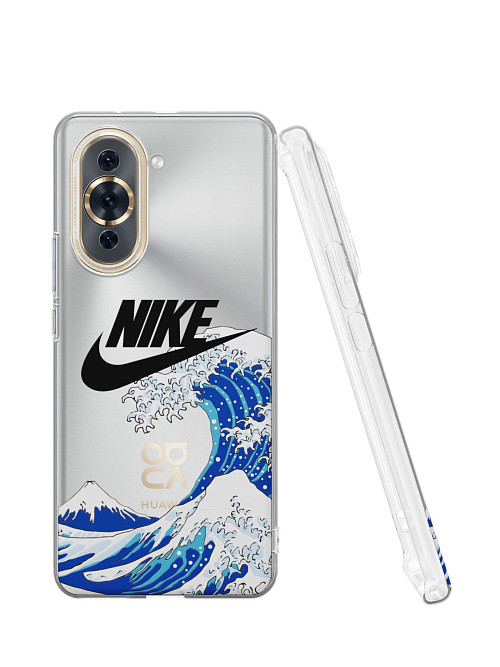 Силиконовый чехол для Huawei Nova 10 Pro "NOVEL: Nike и волна"