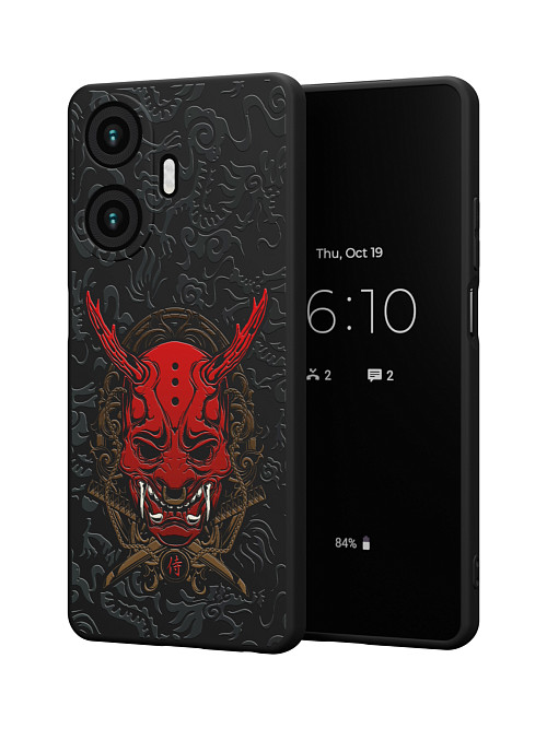 Силиконовый чехол для Realme C55 "Red Oni mask"