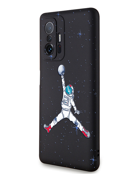 Силиконовый чехол для Xiaomi 11T Космический баскетбол