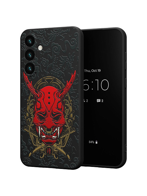 Силиконовый чехол для Samsung Galaxy S24 "Red Oni mask"