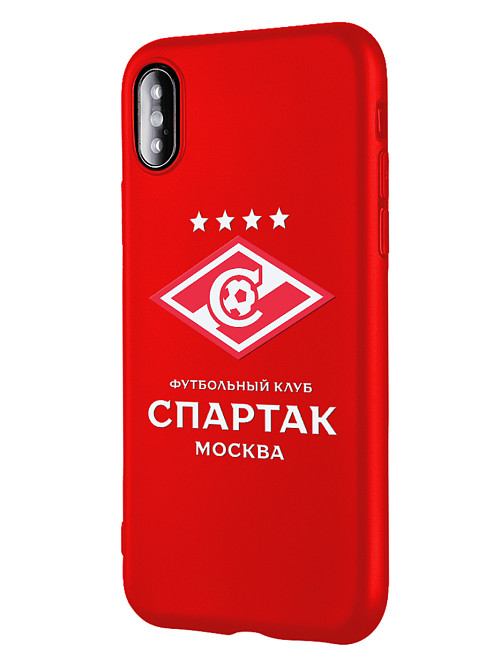 Силиконовый чехол для Apple iPhone X "Футбольная команда Спартак"