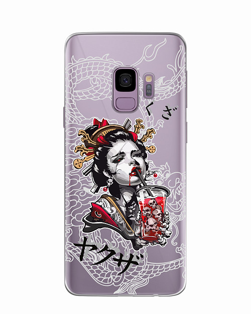 Силиконовый чехол для Samsung Galaxy S9 Geisha Bloody