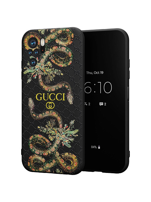 Силиконовый чехол для Xiaomi Poco M5S "NOVEL: Gucci"