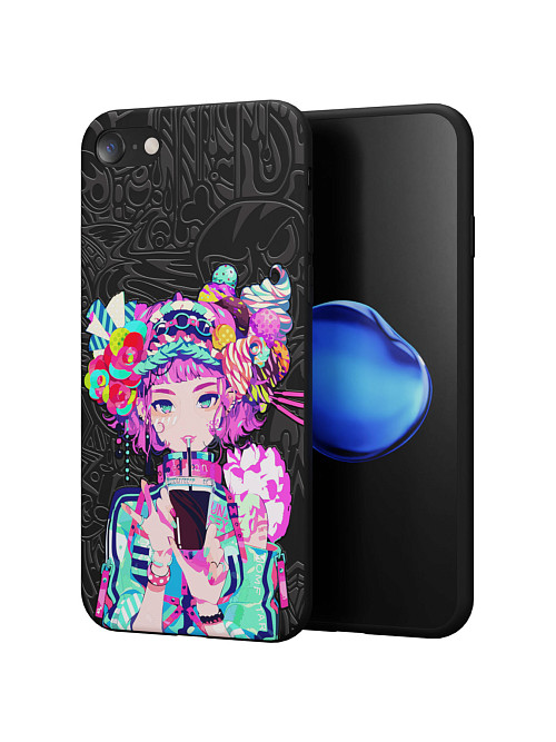 Силиконовый чехол для Apple iPhone 7 "Lolipop girl"