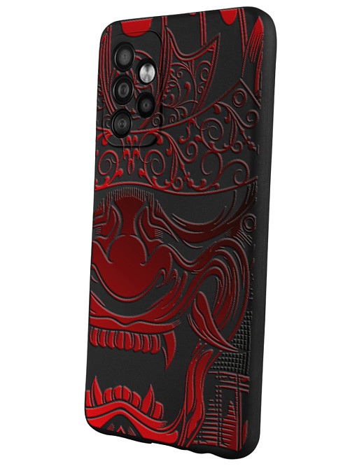 Силиконовый чехол для Samsung A53 Красная маска самурая