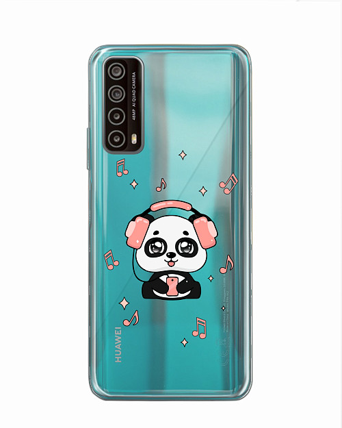 Силиконовый чехол для Huawei P Smart (2021) "Музыкальная панда"