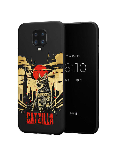 Силиконовый чехол для Xiaomi Redmi Note 9 Pro "Catzilla"