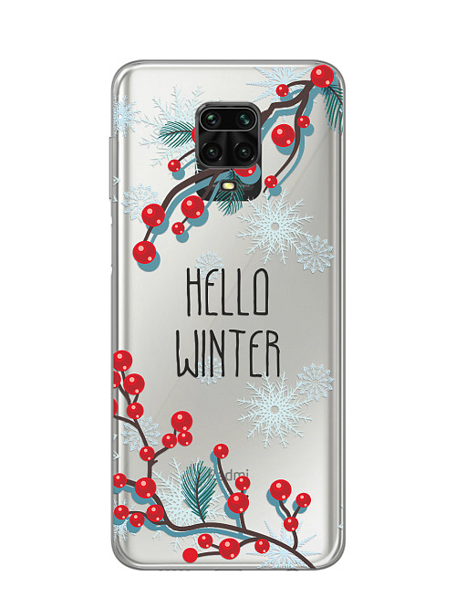 Силиконовый чехол для Xiaomi Redmi Note 9 Pro Привет, Зима