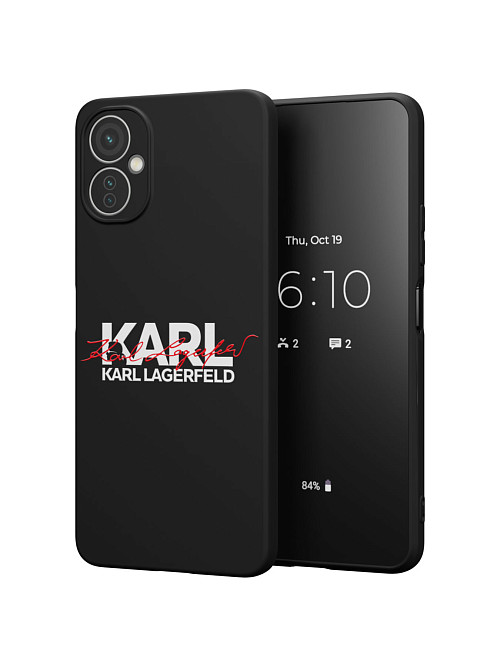 Силиконовый чехол для Tecno Camon 19 Neo "NOVEL: Lagerfeld V.2"