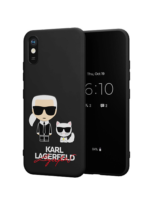 Силиконовый чехол для Xiaomi Redmi 9A "NOVEL: Lagerfeld"