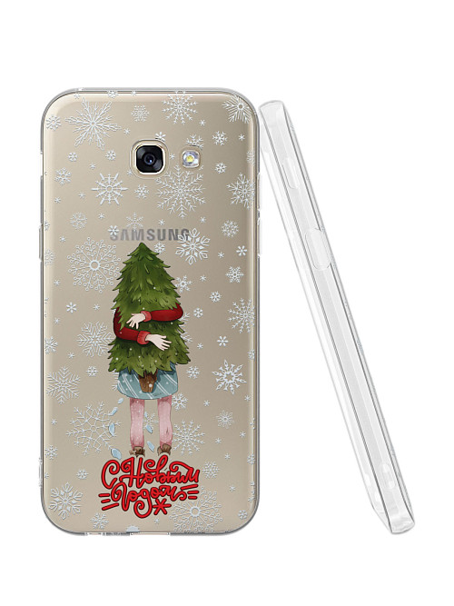 Силиконовый чехол для Samsung A5 2017 "Девочка с ёлкой" Силиконовый чехол для Samsung A5 2017 "Девочка с ёлкой"