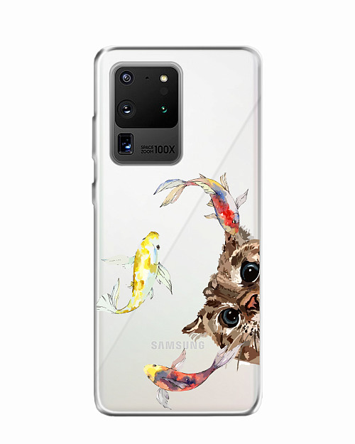 Силиконовый чехол для Samsung Galaxy S20 Ultra Пушистый охотник