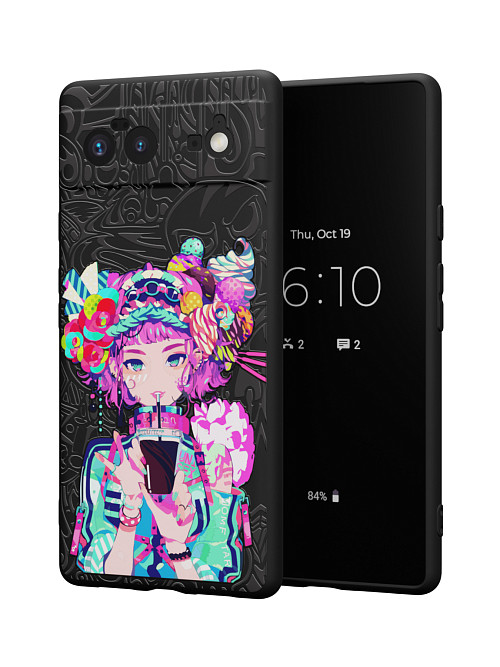 Силиконовый чехол для Google Pixel 6 "Lolipop girl"