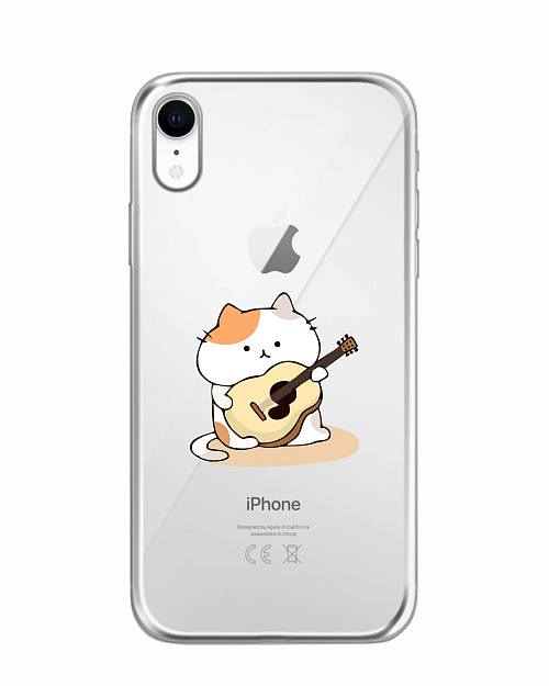 Силиконовый чехол для Apple iPhone Xr "Усатый гитарист"