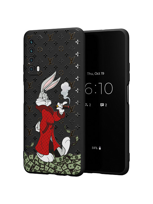 Силиконовый чехол для Huawei P Smart (2021) "NOVEL: Багз Банни Louis Vuitton"