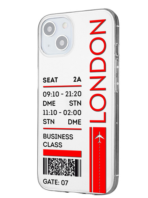 Силиконовый чехол для Apple iPhone 13 Билет в Лондон