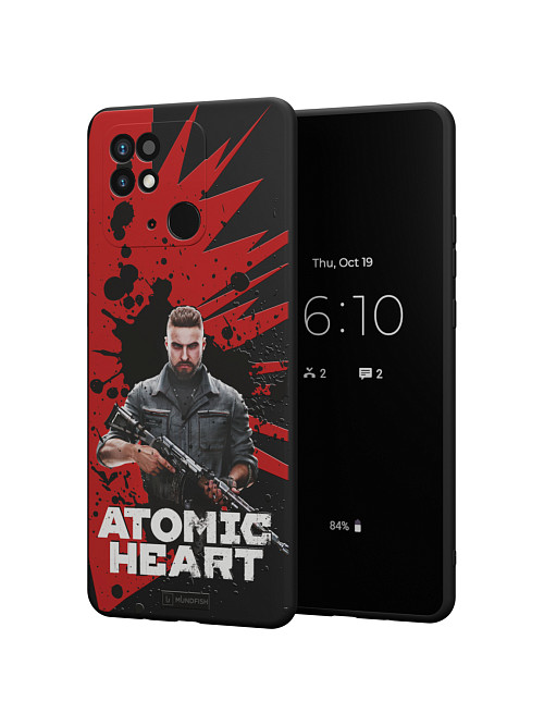 Силиконовый чехол для Xiaomi Redmi 10C/POCO C40 "Atomic Heart: Майор Нечаев"