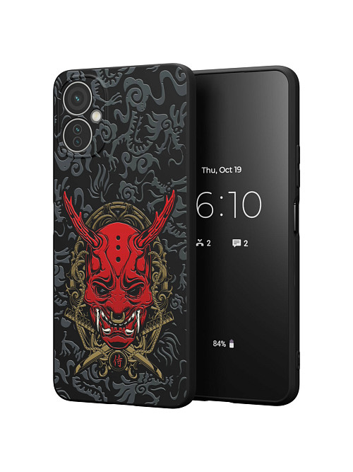 Силиконовый чехол для Tecno Camon 19 Neo "Red Oni mask"