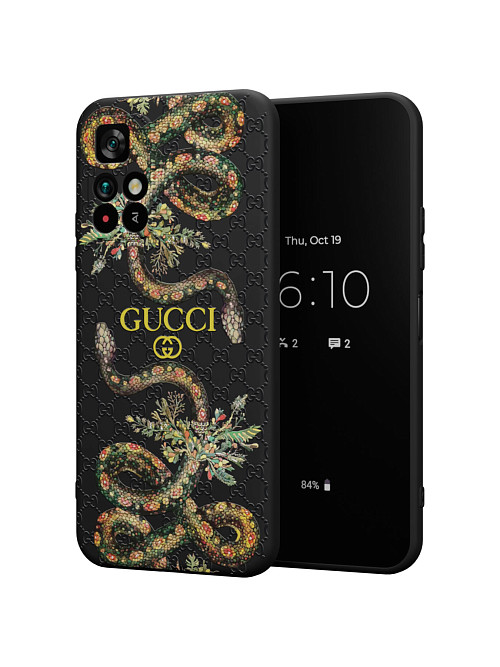 Силиконовый чехол для Poco M4 Pro (5G) "NOVEL: Gucci"