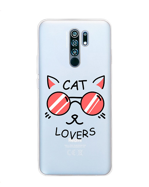Силиконовый чехол для Xiaomi Redmi 9 "Cat lovers"